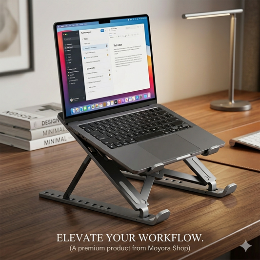 Laptop Stand | 24x4.5cm Folded | Adjustable Portable Durable